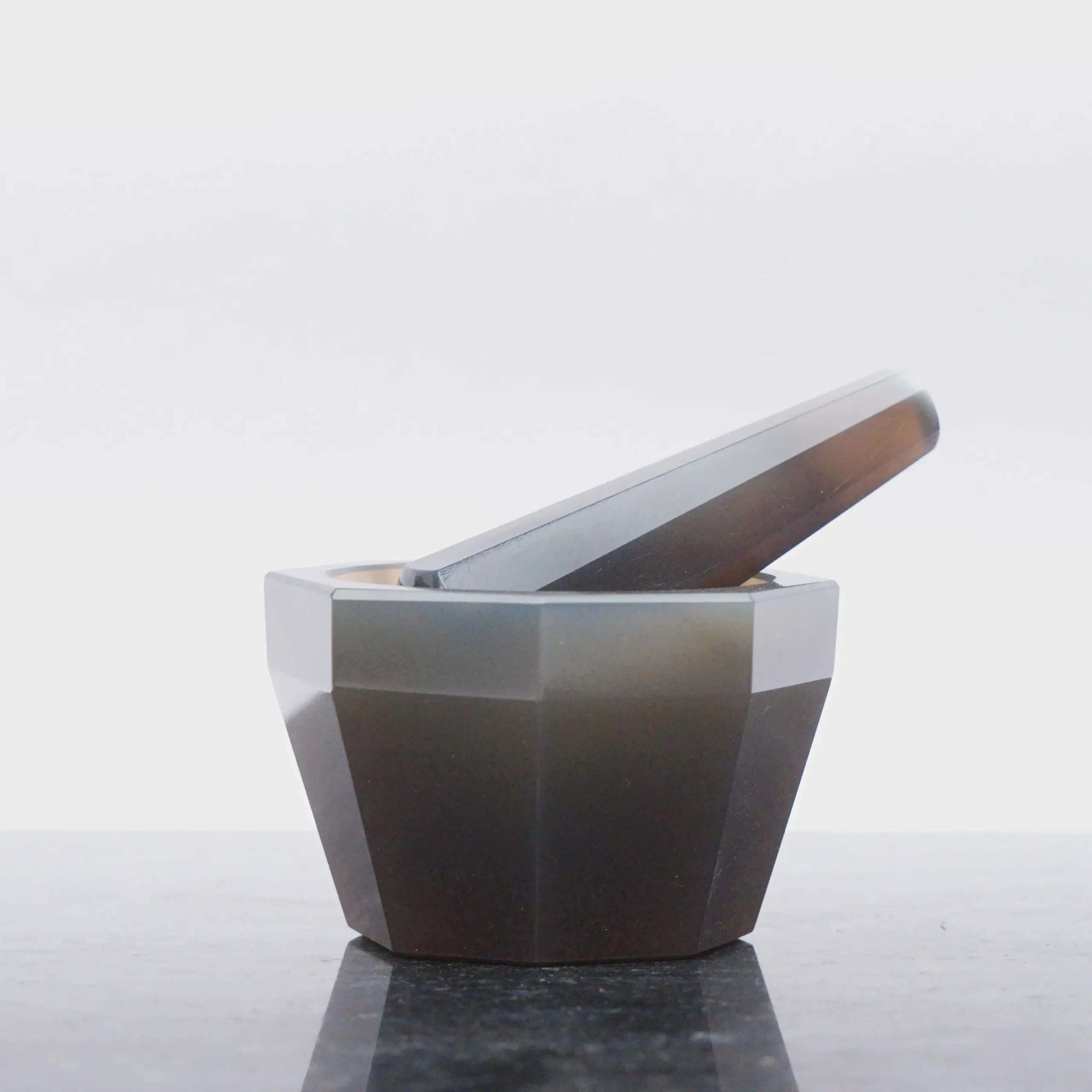 Gray Agate Mortar and Pestle