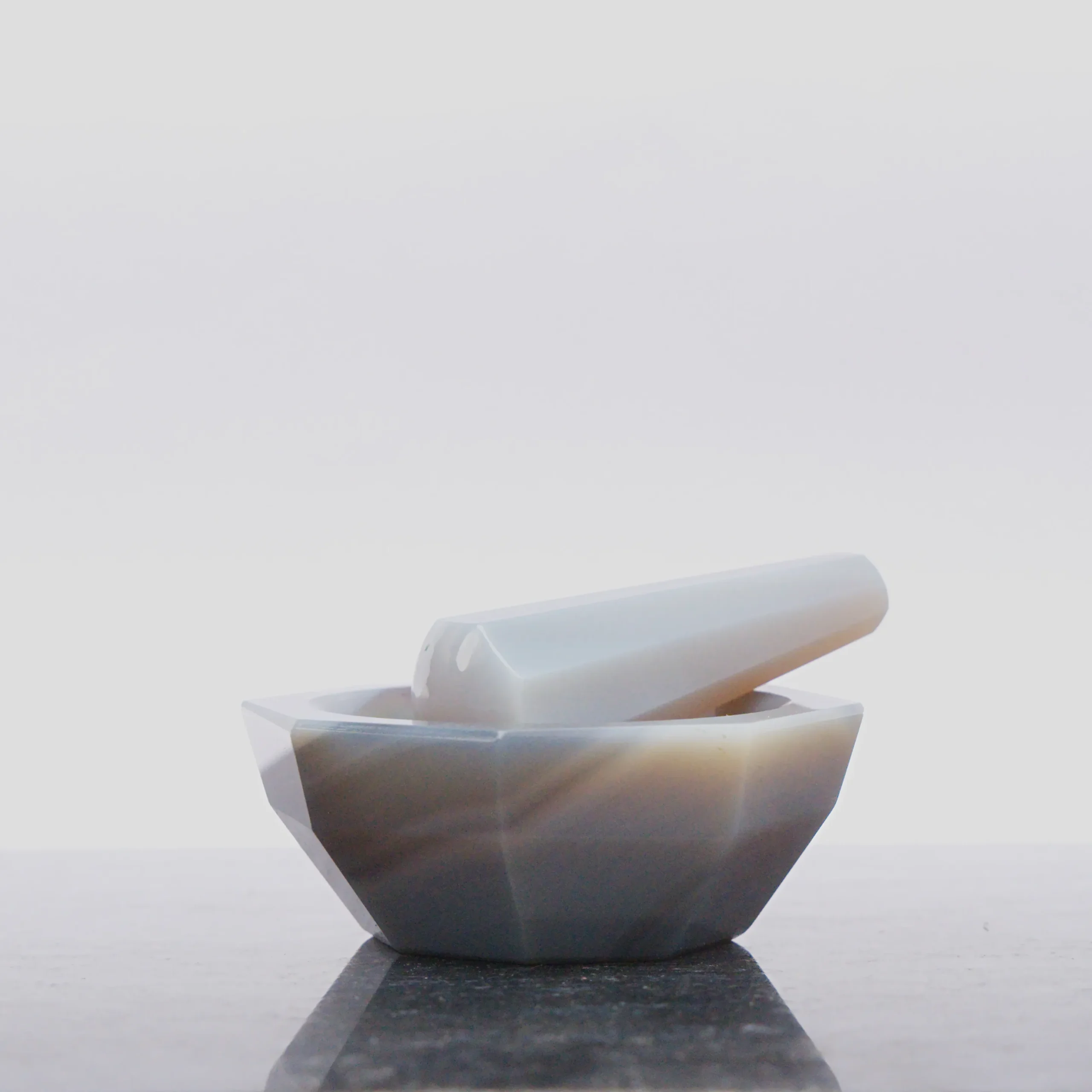 Gray Agate Mortar and Pestle - Image 4