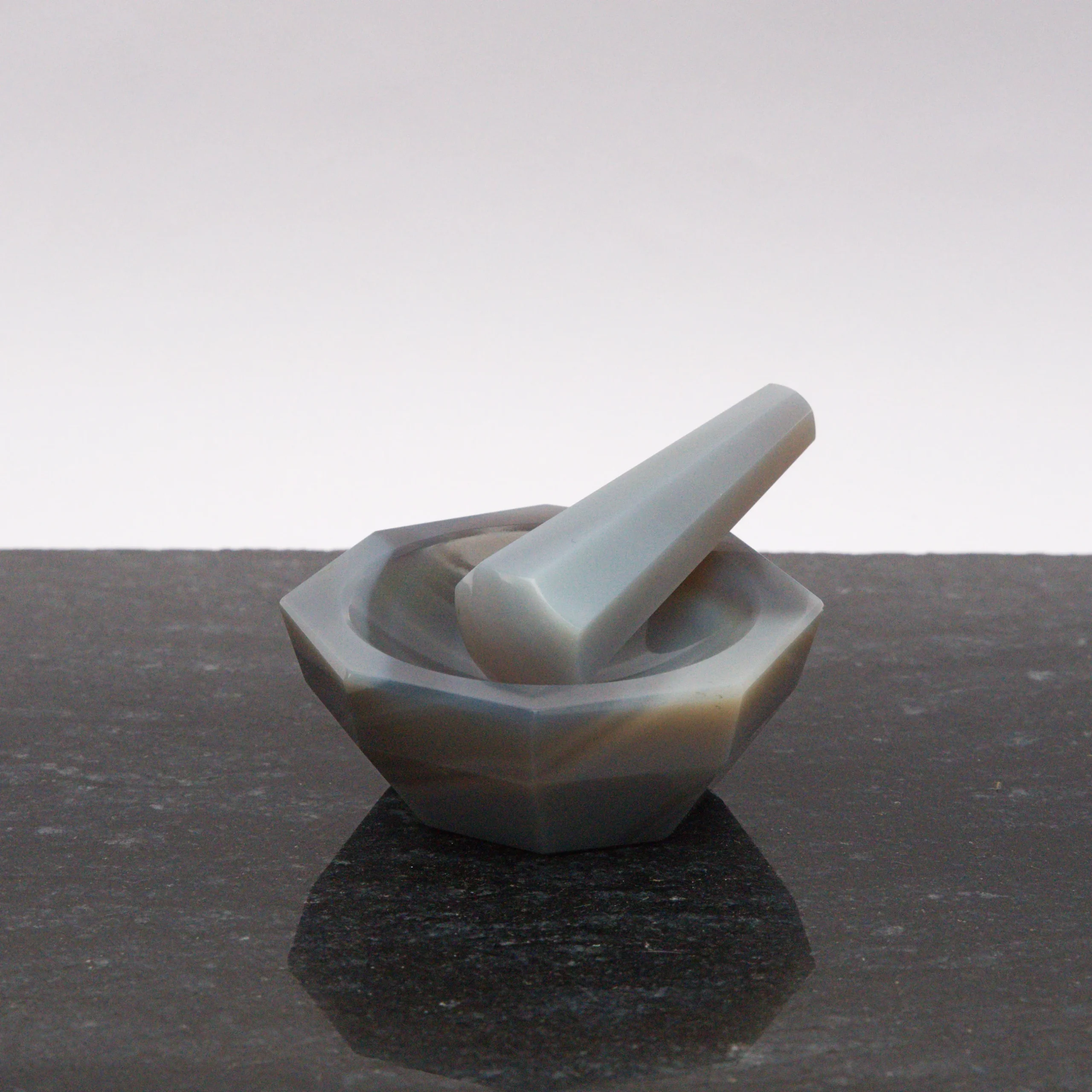 Gray Agate Mortar and Pestle - Image 2